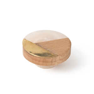 chic cabinet knob round 38mm wood brass resin bouton meuble chic rond 38mm bois laiton resine